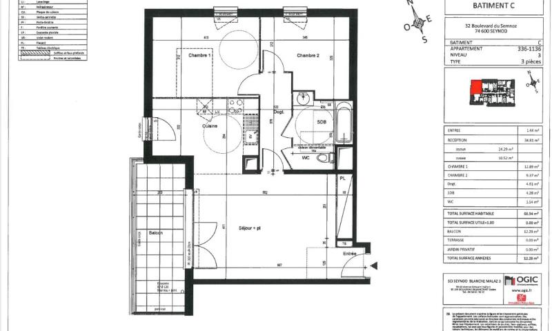 Photo 1, Appartement 3 pièce(s)
